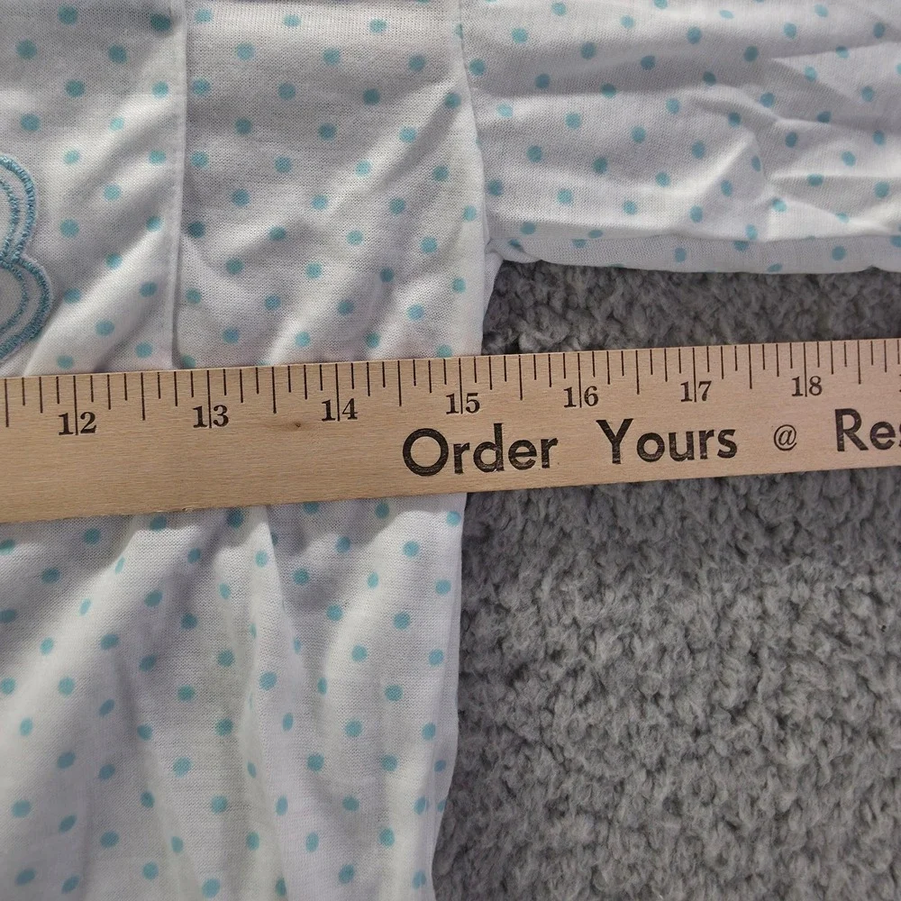 Vintage Pajama Party Kids Size 6 Polka Dot 2pc Pajama Set Blue 90s USA